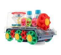 SUPVOX Battery Operated Light Up Gear Train with Sound and Lights for Educational Mechanical Car Enhances Hand Eye Coordination and Direction Sense Creative Preschoolers