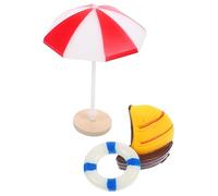 SUPVOX Beach Style Miniature Landscape Decoration Summer Themed Mini Ornaments with Swim Ring Sailboat Sun Umbrella DIY Flower Pot Accessories for Pretend Play Photography Random Color