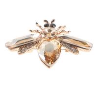 SUPVOX Bee Brooch Pin with Crystals Gold Plated Enamel Honeybee Lapel Pin for Jewelry Bling Accessory for Prom and Everyday Wear