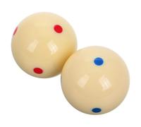 SUPVOX Billiard Training Cue Ball for Precision Enhancement White 2pcs with Six Dot Design Resin Material, Suitable for Billiard Room and Pool Table Practice