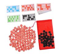 SUPVOX Bingo Game Set for Family Fun 1 Set Party Board Game Number Cards and Chess Pieces for Gatherings and Events