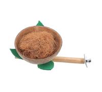 SUPVOX Bird Playground Natural Bird Perch Coconut Nest Shell Cage Hideaway Parakeet Accessories for Parrots