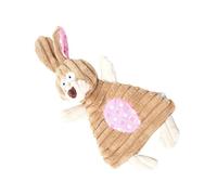 SUPVOX Bite Resistant Corduroy Dog Plush with Sound Cartoon Animal Shape Molar Chew for Pets Interactive Plaything to Reduce Destructive Behavior Home Shop Decorative Pink Bunny Light