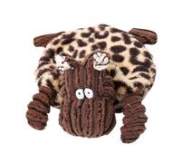 SUPVOX Bite-resistant Plush Dog Molar with Squeaker Educational Chew for Cartoon Hippopotamus Design Brown Pet Plaything for Home and Shop Use