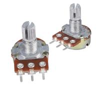 SUPVOX Bk Long Knurled Split Shaft Potentiometer Pin Carbon Film Adjustable Resistor for Electric Bass Guitar Volume and Tone with Full Shaft Compatible with Amplifiers