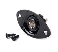 SUPVOX Indented 1/4 Inch Oval Guitar Pickup Input/Output Jack Socket 6.35Mm with Mounting Screws for Electric Guitar and Bass - Black