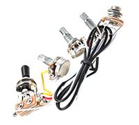 SUPVOX Black Hat Rocker Switch Bk Switches Potentiometer Harness for Electric Guitar Wiring Includes Standard Jack and Guitar Line