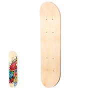 SUPVOX Blank Skateboard Deck, 7-ply Maple Wood Diy Unfinished Board 16. 9 Inch Long, Double-sided Blank Surface for Painting, Graffiti Art And Kids Creative Projects