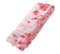SUPVOX Bloody Gauze Prop Halloween Decorative Gauze Strip for Scary Party Decoration and Warning Isolation Spooky Bloody Cloth for Creative DIY Halloween Home Atmosphere