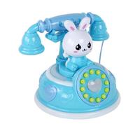 SUPVOX Blue Plastic Fake Telephone Toy for Kids with Strong Durability and Hands-on Ability Development, for Parent-Child Relationship, Cartoon Style Playhouse Telephone Toy