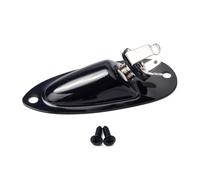 SUPVOX Boat Shaped Socket Copper Jack Guitar Jack Plug Input Output for Electric Guitar Backplate Black Plugs