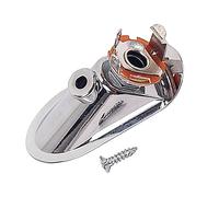 SUPVOX Boat Style Dual Guitar Output Input Jack Plug Socket Metal Endpin Jack Plate for Electric Guitar Bass Standard 1/4 Inch Silver