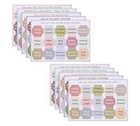 SUPVOX Boho Laminated Bible Index Tabs 10pcs Writable Study Bible Stickers for Women Men Decorative Book Tabs for Easy Navigation and Quick Reference