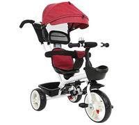 SUPVOX Boy Girl Boy Girl Tricycle with Canopy Lightweight Portable Bike for Years Safe Stroller with Comfortable Design for Outdoor Fun Red