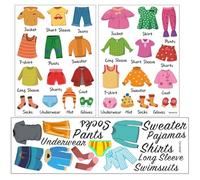 SUPVOX Boys Clothing Labels 3 Sheets Removable Stickers for Wardrobe and Dresser Easy Peel No Residue for Bedroom Furniture Organisation