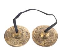 SUPVOX Brass Bell Finger Cymbals Small Bells Musical Percussion Instrument for Yoga Belly Dancing Practice Hand Cymbals