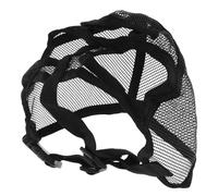 SUPVOX Breathable Adjustable Short Snout Dog Muzzle for Bulldogs Biting Chewing Comfortable Mesh Design for Health Safety for Outdoor Walks Black