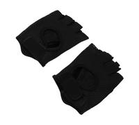 SUPVOX Breathable Gym Gloves with Padded Palm and Silicone Anti-slip Grip Half-finger Training Gloves for Weight Lifting and Bike Riding Lightweight Sports for Men and Women Black