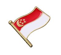 SUPVOX Brooch in Red Alloy Metal Pin Badge National Flag Shaped with Sturdy Pin Creative Fashion Breastpin for Parties and Birthdays