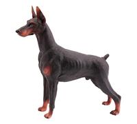 SUPVOX Brown Doberman Dog Model Figurine Realistic Simulation Dog Statue for Boys and Girls Home Decor and Cake Decoration