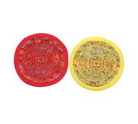 SUPVOX Buddhism Singing Bowl Mats 2 Pack Embroidered Pad for Meditation Sturdy and Easy to Carry