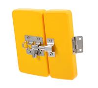 SUPVOX Busy Board DIY Accessory Door Bolt Latch for Smooth Sanded Wooden Sensory Lock Part Enhances Problem-solving Creativity Hand-eye Coordination Yellow Insert for Early Learning