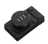 SUPVOX Cabinet Locks Keyless Combination Door Bolt Lock Zinc Alloy Black No-Drill Push and Slide for Cabinet Doors Home Safety Retrofitting