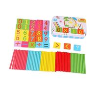 SUPVOX Calculator Mathematics Teaching Aids Arithmetic Stick Puzzle Box Educational for Early Learning Safe Smooth Design