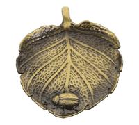 SUPVOX Calligraphy Ink Plate Dish Copper Leaf and Ladybug Design Decorative Brush Washing Dish for Chinese Calligraphy Supplies Small Ink Container for Painting and Writing