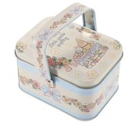 SUPVOX Candy Biscuits Treat Box Cookie Tin with Lid Colorful Tinplate Box with Cute Pattern Design Multi-functional Packaging Safe for Holding Food and Friends Holiday Party