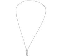 SUPVOX Capsule Pendant Necklace Pill Case Charm Titanium Steel Hollow Capsule Pendant with 55cm Bead Chain Unisex Metal Neck Jewelry for Everyday Wear
