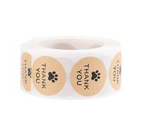SUPVOX Cartoon Dog Footprint Adhesive Decorative Wrapping Tape on Kraft Paper for Books and Daily Planner Organizers, Lovely Printed Sealing Stickers for Wrapping and Decor
