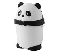 SUPVOX Cartoon Panda Small Garbage Can with Swing Lid, Cute Desktop Trash Bin for ’s Room, Household Mini Wastebasket for Nursery and Bedroom Use