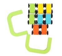 SUPVOX Cartoon Pattern Wooden Gliding Car Wooden Race Track for Boys and Girls Safe Round Corners Toy