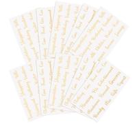 SUPVOX Cash Envelope Budget Label Stickers Gold Alphabet Multi-Function Sticker Set 5 Packs 10 Sheets Daily Use Small Self-Adhesive Budget Organizer Labels