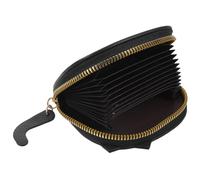 SUPVOX Cat Coin Purse for Women Small Multi-Compartment Card Wallet with Zipper Black Cat Design Travel Change Purse and Credit Card Holder Organizer