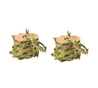 SUPVOX Cat Grab Column Rope Natural Jute Twine with Artificial Green Leaves 2 Rolls 5m Each Diy Cat Scratching Post Replacement Material and Scratchers