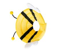 SUPVOX Cat Recovery Collar Adjustable Lick-proof Protective Cone, Yellow Bee Design, Medium Size (5-10 Lbs) Post-surgery Protective Pet Supplies for Cats and Small Dogs