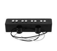 SUPVOX Ceramic Bass Guitar Pickup Part for Electric Bass Guitar 4-string with Vintage Style, Plastic Material, Black Colour, Easy Installation Process and Minimizes Interference, Open
