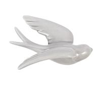 SUPVOX Ceramic Hanging Swallows Wall Mounted Bird Decoration Nordic Wall Hanging Decor for Indoor Outdoor Home Bedroom Living Room Dining Room Garden Grey