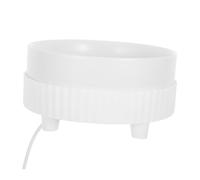 SUPVOX Ceramic Heated Water Bowl for Cats Dogs Insulated Pet Dishware Auto-regulating Temperature Large Capacity Safe for Indoor Outdoor Use