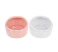 SUPVOX Ceramic Hedgehog Food Bowls 2Pcs Hood-shaped Design Durable for Small Pet Feeding