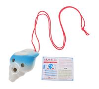 SUPVOX Ceramic Ocarina Conch Shape Musical Instrument for Beginners Lightweight Portable Practice Wind Instrument in Blue