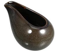 SUPVOX Ceramic Sauce Pitcher 100ml Mini Creamer Jug for Coffee Milk Dispenser, Handleless Gravy Boat for Salad Dressing and Maple Syrup, Home Kitchen Serveware