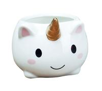 SUPVOX Ceramic Small Flowerpot Unicorns Theme Desktop Decoration for Plant Lovers