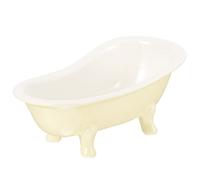 SUPVOX Ceramic Succulent Planter Tub Shape Flowerpot Small Tabletop Plant Container Matte Yellow Indoor Decorative Bonsai Pot for Home Balcony