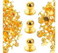 SUPVOX Chef Coat Buttons 100Pcs Round Movable Buttons Gold for Hotel Work Uniform Sewing