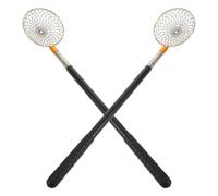 SUPVOX Chicken Egg Collector Basket Stainless Steel and Plastic with Anti-slip Handle 2pcs Telescopic Lightweight Egg Gathering Tool for Chicken Coop Collecting Tasks
