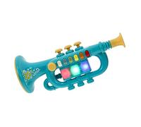 SUPVOX Children’s Plastic Trumpet Toy for Kids, Creative Musical Learning Instrument, Lightweight Small Blue Trumpet with Lanyard for Early Education and Music Enlightenment