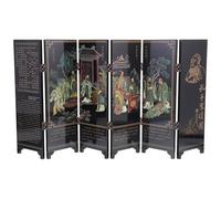 SUPVOX Chinese 4-panel Resin Folding Screen Ornamental Desk Divider with Confucius Illustration Traditional Business and Home Decor